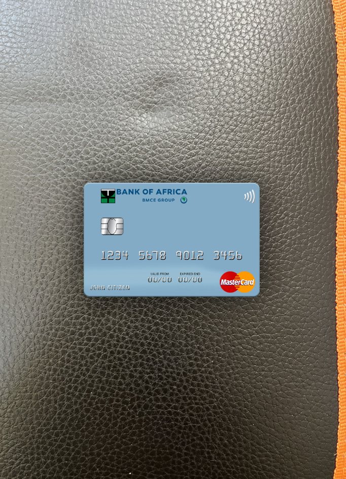 Download Madagascar Bank of Africa mastercard photolook front Photoshop template